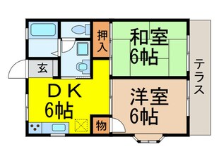 サンガ－デン・Ａの物件間取画像